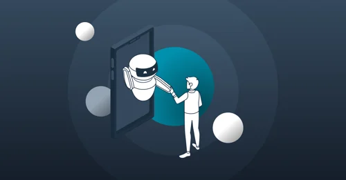 Illustratie van een chatbot