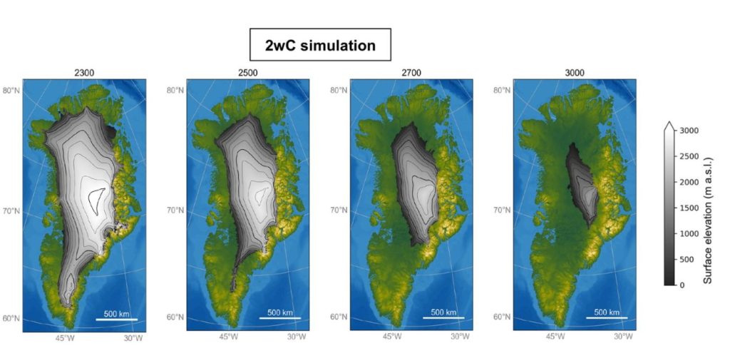 Prognose smelten ijskap Groenland