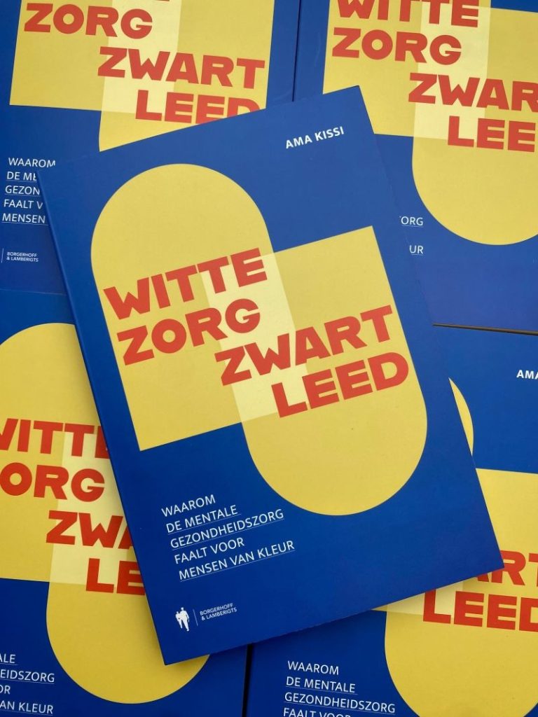 Cover boek witte zorg, zwart leed